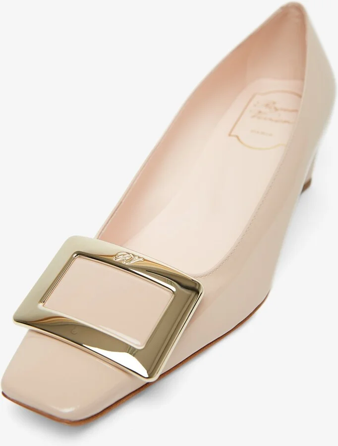 Belle Vivier 45 beige patent pumps - Image 5
