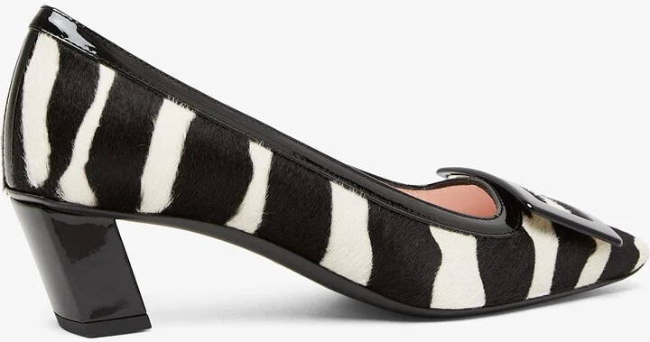Belle Vivier 45 black and white pumps - Image 3