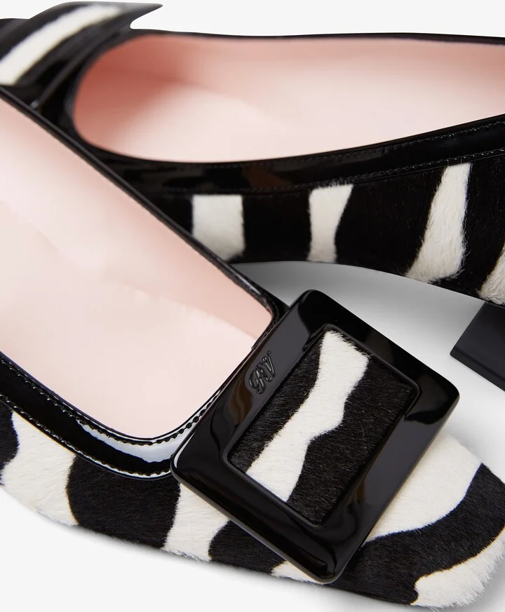 Belle Vivier 45 black and white pumps - Image 5