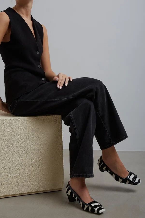 Belle Vivier 45 black and white pumps - Image 6