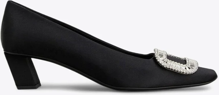 Belle Vivier 45 Crystal Buckle Pumps