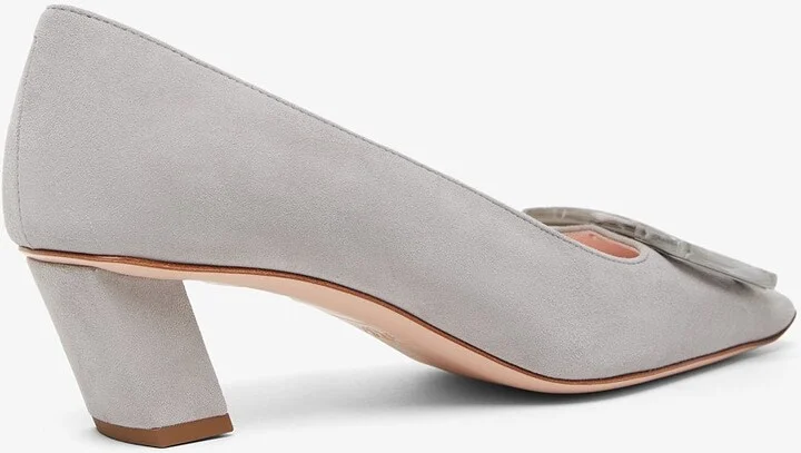 Belle Vivier 45 grey suede pumps - Image 3