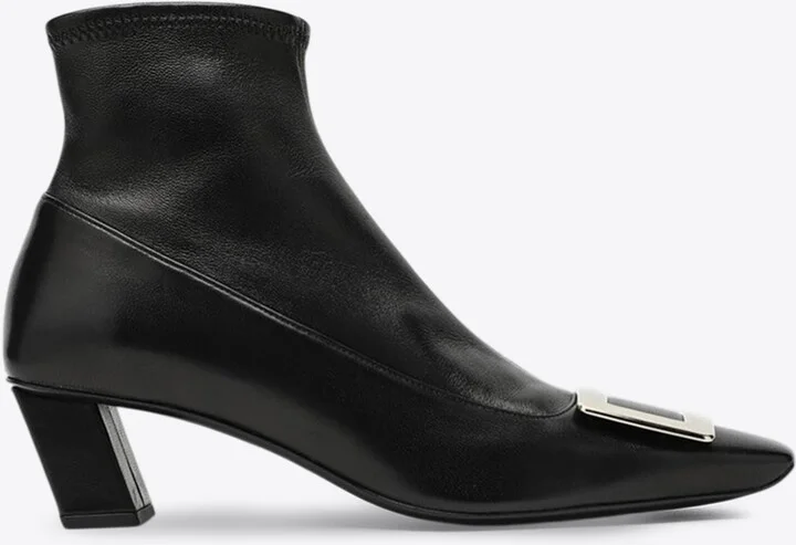 Belle Vivier 45 Leather Ankle Boots