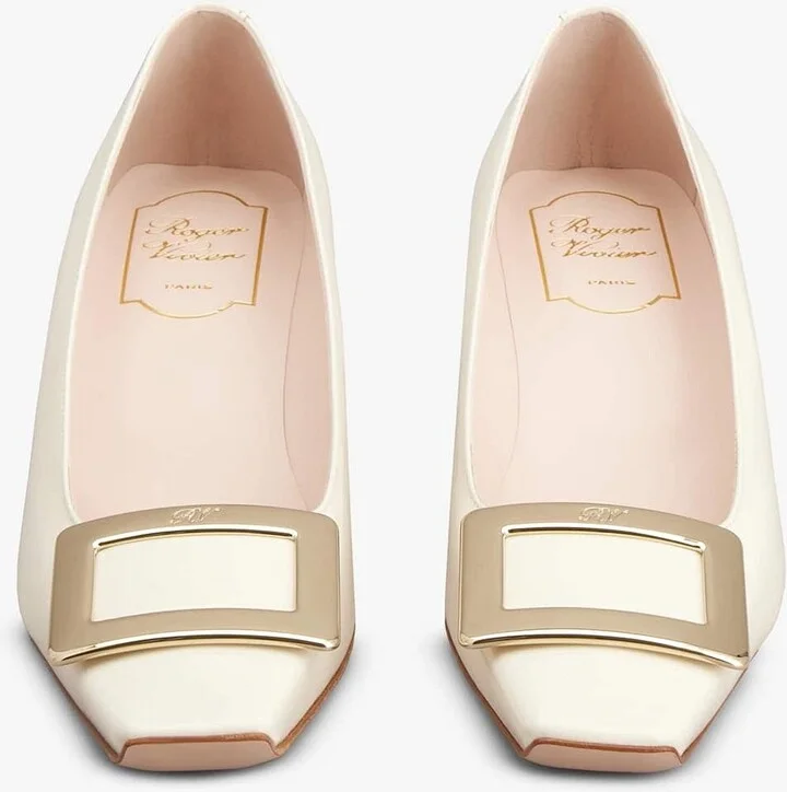 Belle Vivier 45 Metal Buckle Pumps in Patent Leather - Image 2