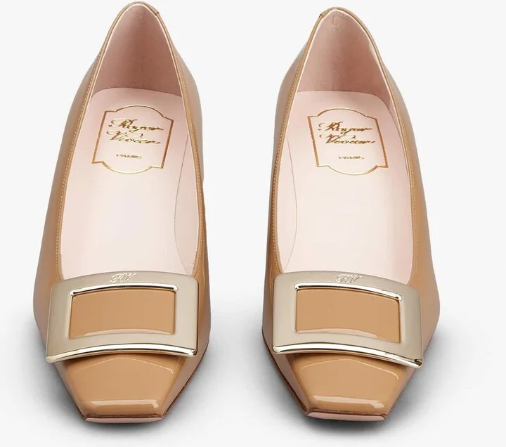 Belle Vivier 45 Metal Buckle Pumps in Patent Leather - Image 2