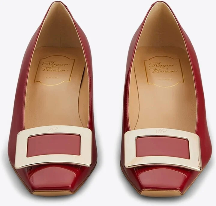 Belle Vivier 45 Metal Buckle Pumps in Patent Leather - Image 2