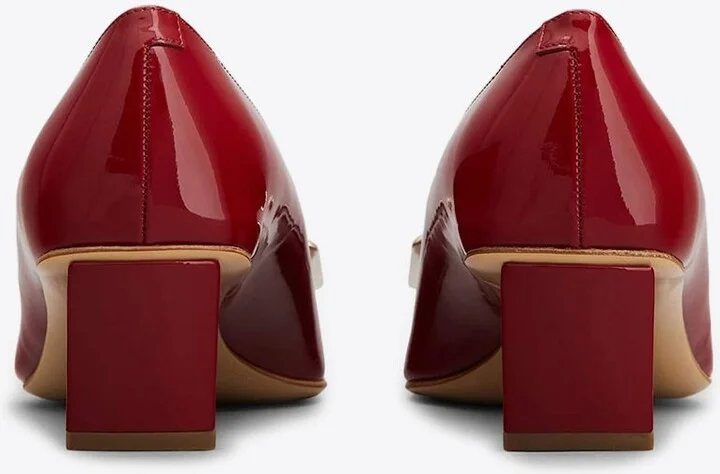Belle Vivier 45 Metal Buckle Pumps in Patent Leather - Image 3