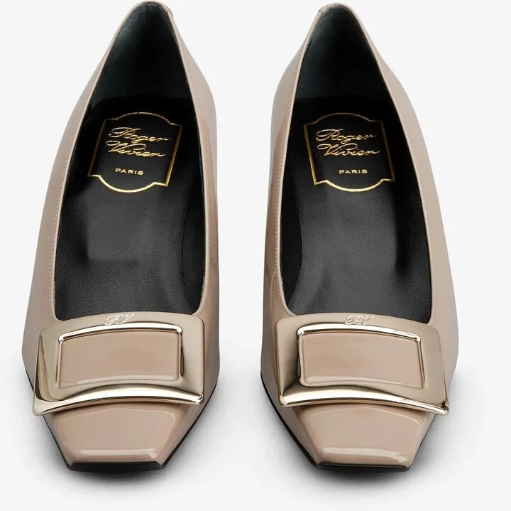 Belle Vivier 45 Metal Buckle Pumps in Patent Leather - Image 3