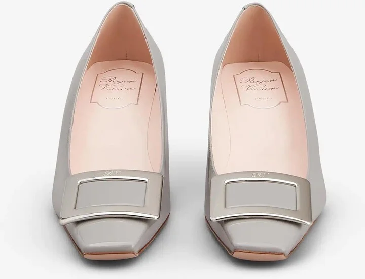 Belle Vivier 45 Metal Buckle Pumps in Patent Leather - Image 3