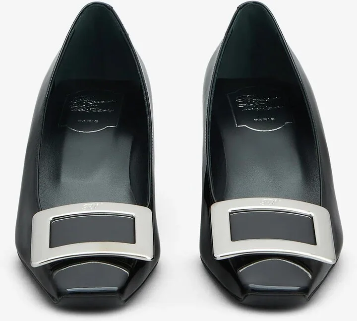 Belle Vivier 45 Metal Buckle Pumps in Patent Leather - Image 3
