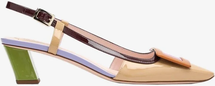 Belle Vivier 45 Patent Leather Slingback Pumps