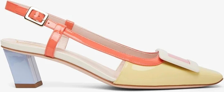 Belle Vivier 45 patent slingback pumps
