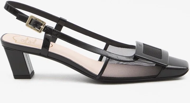 Belle Vivier 45 Slingback Mesh Pumps