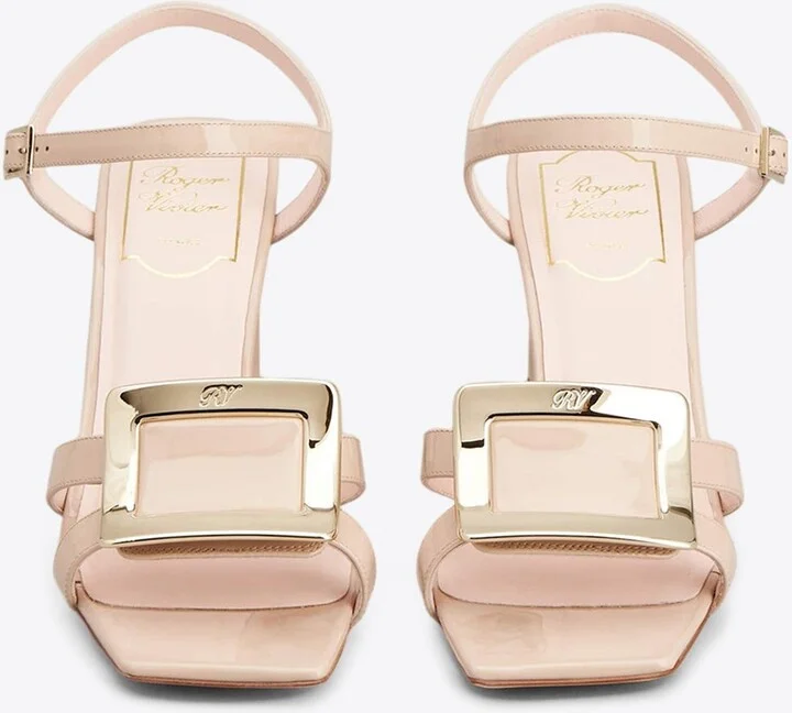 Belle Vivier 75 Logo-Buckle Leather Sandals - Image 2