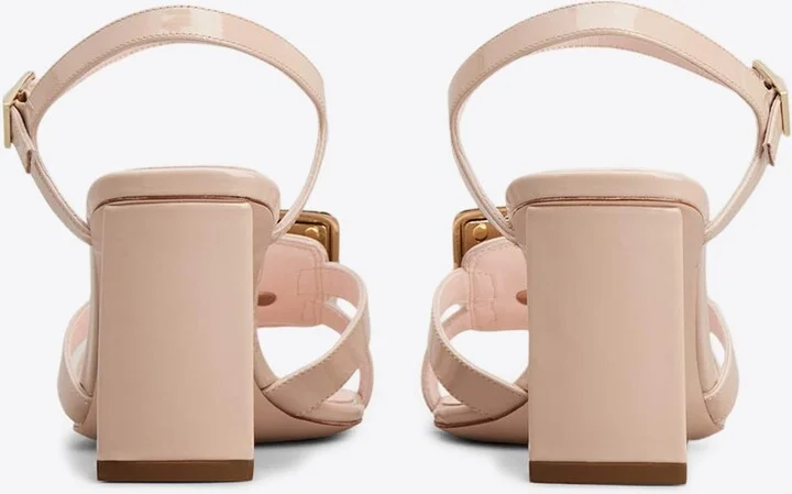 Belle Vivier 75 Logo-Buckle Leather Sandals - Image 3
