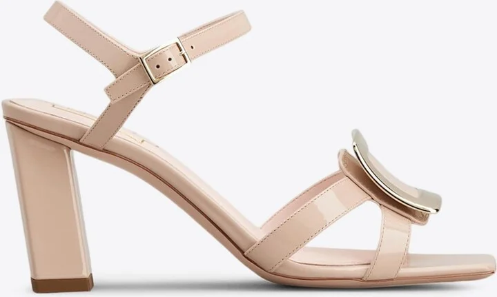 Belle Vivier 75 Logo-Buckle Leather Sandals