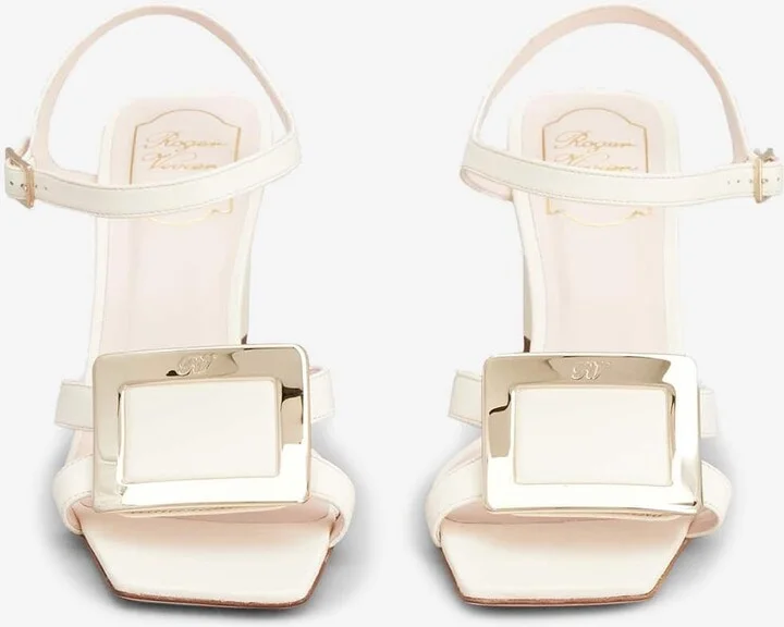 Belle Vivier 75 Metal Buckle Sandals in Nappa Leather - Image 2
