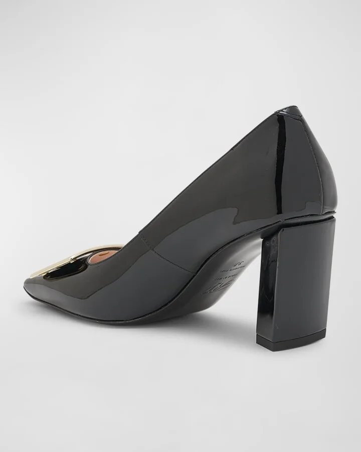 Belle Vivier 75mm Buckle Pumps - Image 3