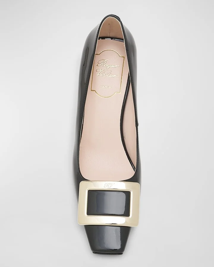 Belle Vivier 75mm Buckle Pumps - Image 7