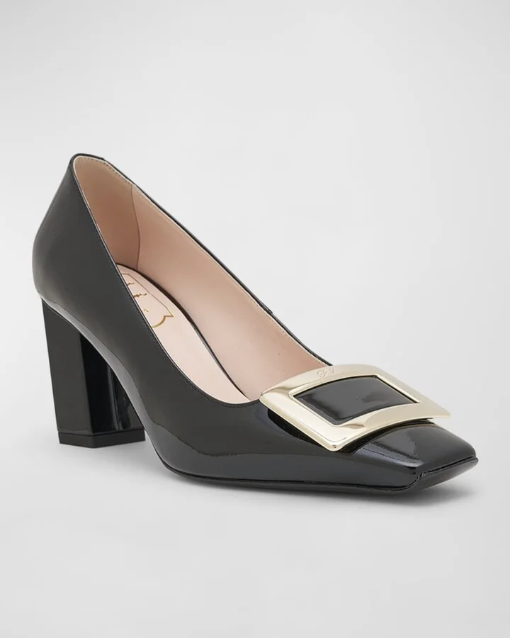 Belle Vivier 75mm Buckle Pumps - Image 10