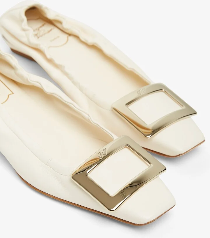 Belle Vivier beige elastic bellerinas - Image 5