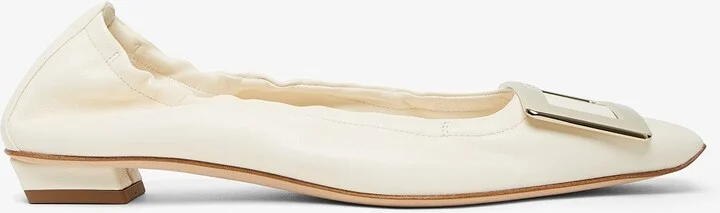 Belle Vivier beige elastic bellerinas