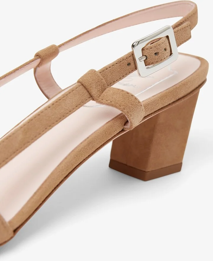 Belle Vivier beige turtle sling backs - Image 5
