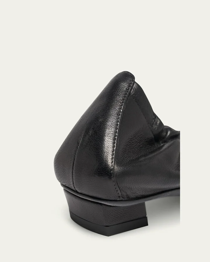 Belle Vivier Leather Buckle Ballerina Flats - Image 3