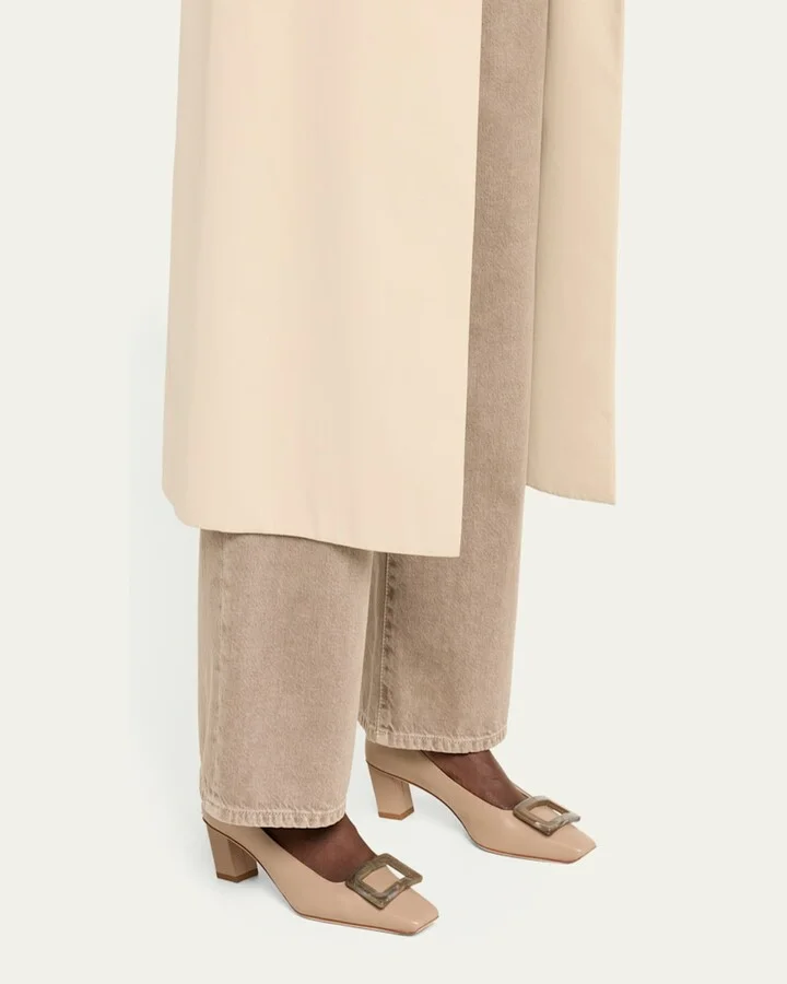 Belle Vivier Leather Buckle Pumps - Image 2