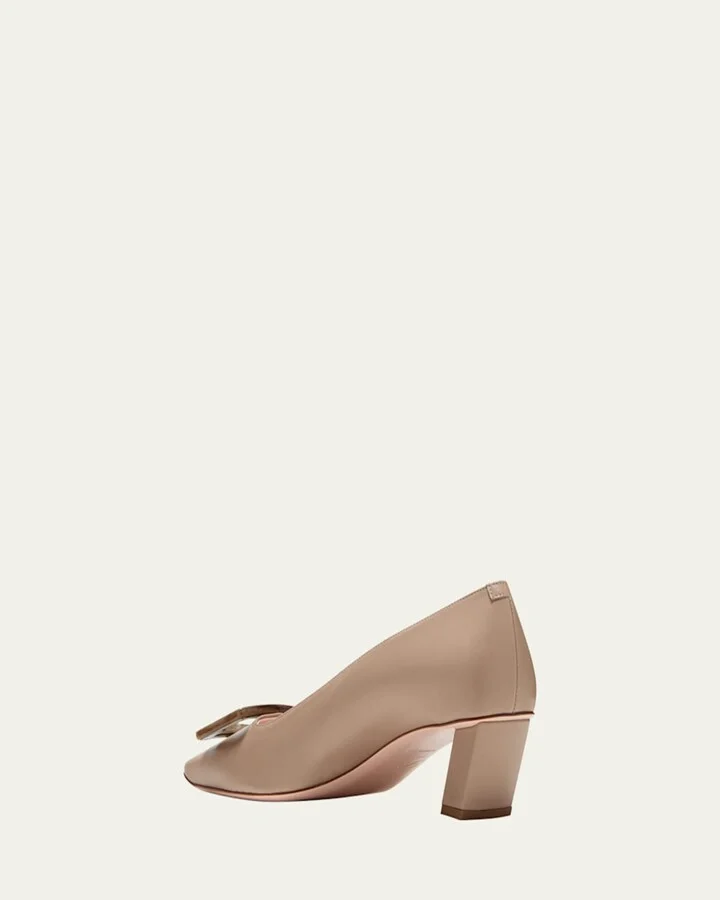 Belle Vivier Leather Buckle Pumps - Image 3