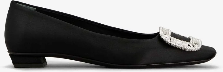 Belle Vivier Satin Ballet Flats