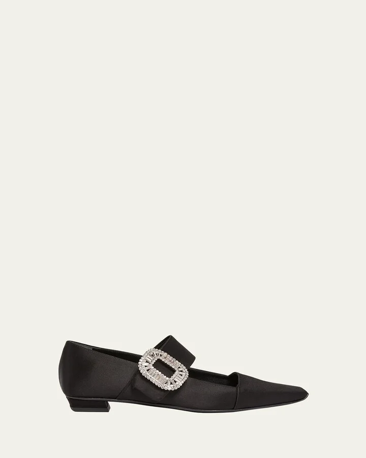 Belle Vivier Satin Mary Jane Pumps