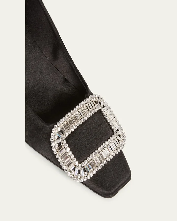 Belle Vivier Strass Satin 45mm Pumps - Image 2
