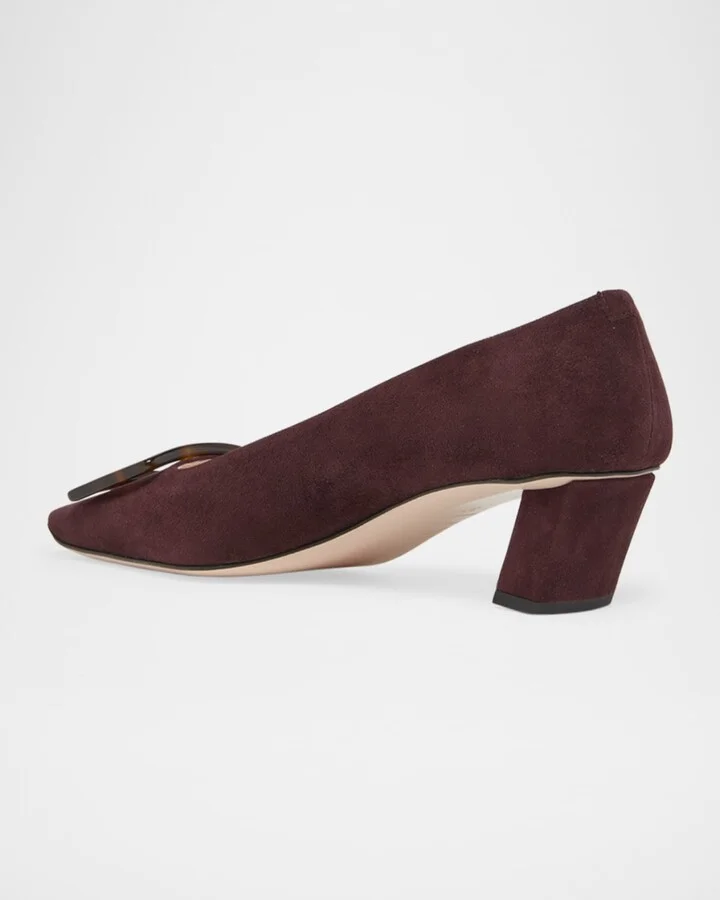 Belle Vivier Turtle Suede Pumps - Image 3