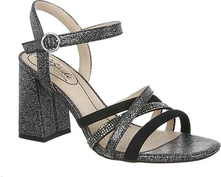 Belle Womens Faux Leather Strappy Heels