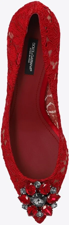 Bellucci 60 Brooch Embellished Lace Pumps - Image 3