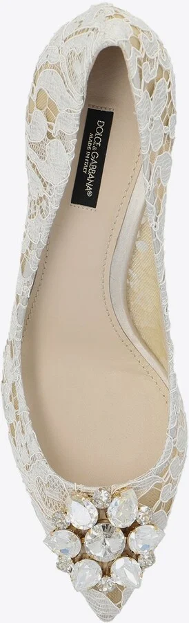 Bellucci 60 Brooch Embellished Lace Pumps - Image 3