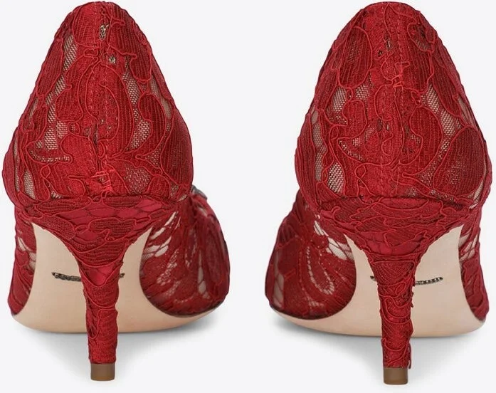 Bellucci 60 Brooch Lace Pumps - Image 2