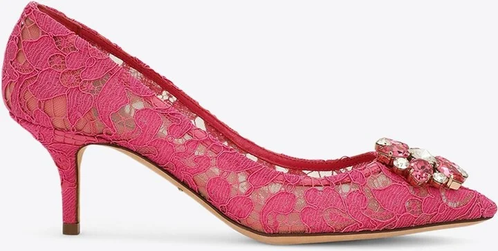 Bellucci 60 Brooch Lace Pumps