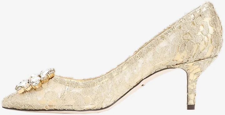 Bellucci 60 Crystal-Embellished Lace Pumps - Image 2