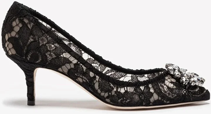 Bellucci 60 Crystal-Embellished Pumps in Taormina Lace