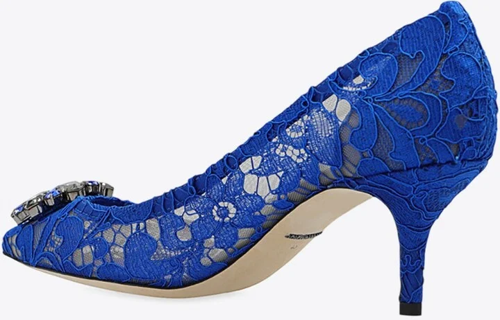 Bellucci 60 Guipure Lace Pumps - Image 2