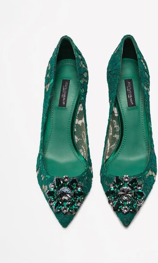 Bellucci 60 Taormina Lace Pumps with Crystal Detail - Image 2