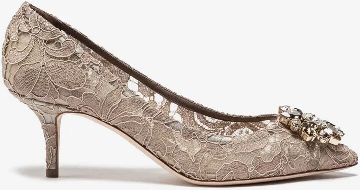 Bellucci 60 Taormina Lace Pumps with Crystal Detail
