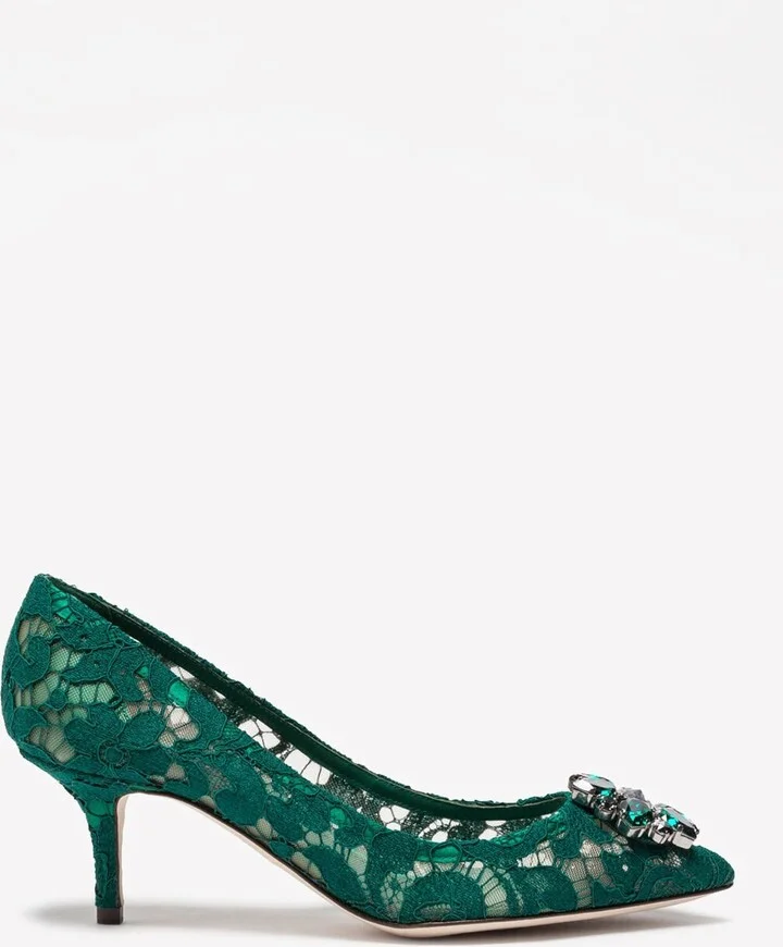 Bellucci 60 Taormina Lace Pumps with Crystal Detail