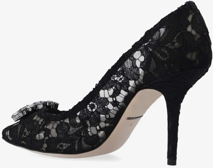Bellucci 90 Embellished Lace Pumps - Image 2