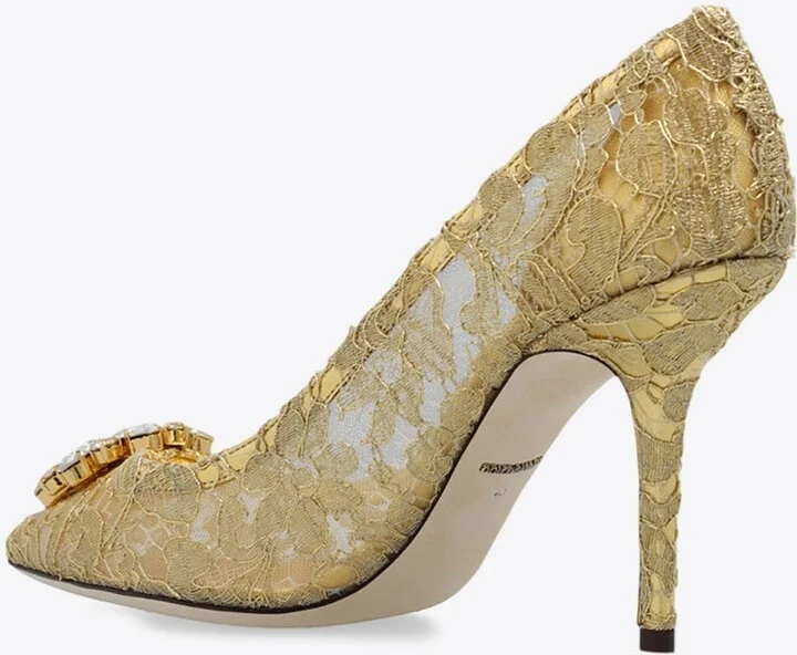 Bellucci 90 Guipure Lace Pumps - Image 2