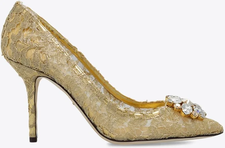 Bellucci 90 Guipure Lace Pumps
