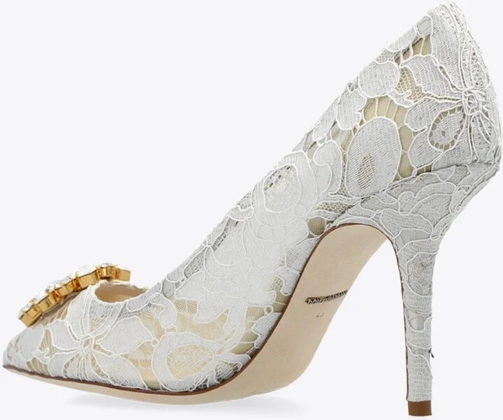 Bellucci 90 Taormina Lace Pumps - Image 2