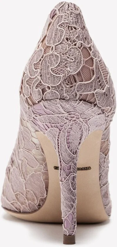 Bellucci 90 Taormina Lace Pumps with Brooch Detail - Image 2
